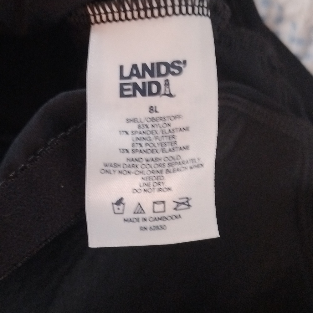 Land's End black swim dress 8 long - Picture 2 of 2